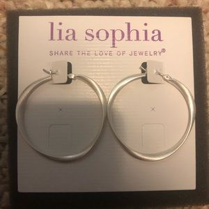 Silver hoop earrings